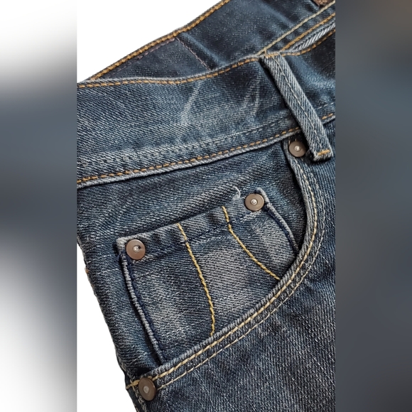 Sicko Nineteen Distressed Denim Blue Jeans Size 34 x 33 Button Fly Mens Womens - Picture 6 of 10